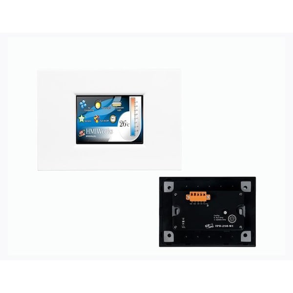 Icp Das 2.8'' High Resolution TFT Color Touch, support RS 485 and Modbus RTU White Panel TPD-280-M1 - main